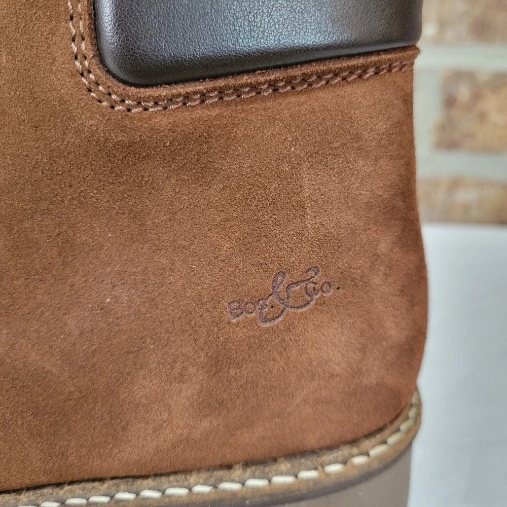 NEW Bos & Co Harper Brown Suede Waterproof Lace Up Boots Mens 42